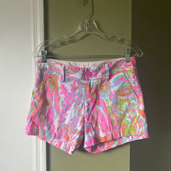 Lilly Pulitzer Pants - Lilly Pulitzer The Callahan Short Pink and Orange Women's Sz 0